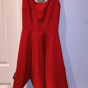 Red skater dress
